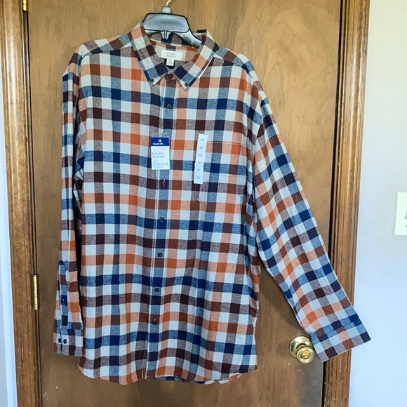 Relist 2/5 ❌Croft & barrow classic fit the extra soft flannel plaid shirt XXL - Picture 3 of 16
